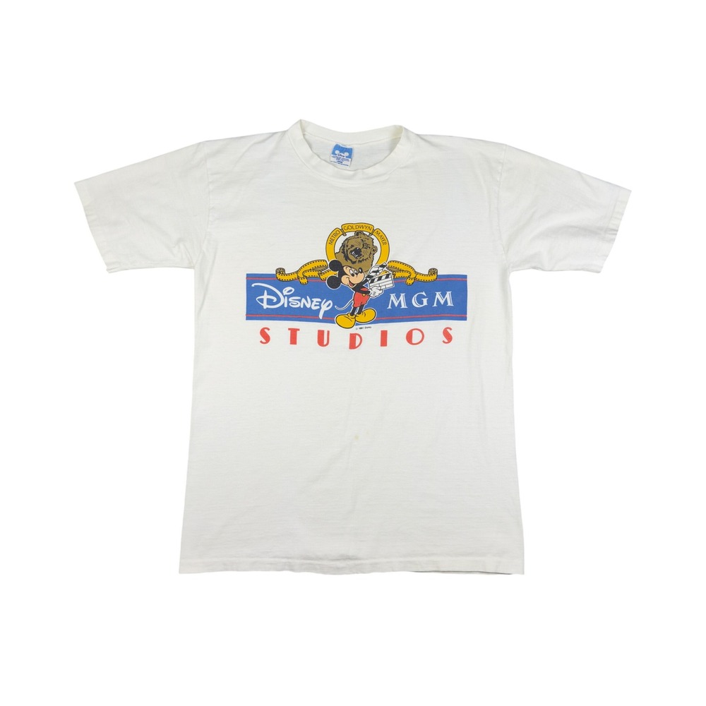 Vtg 80s Disney MGM Studios Mickey Mouse T-Shirt Men's L (Fits M) White USA